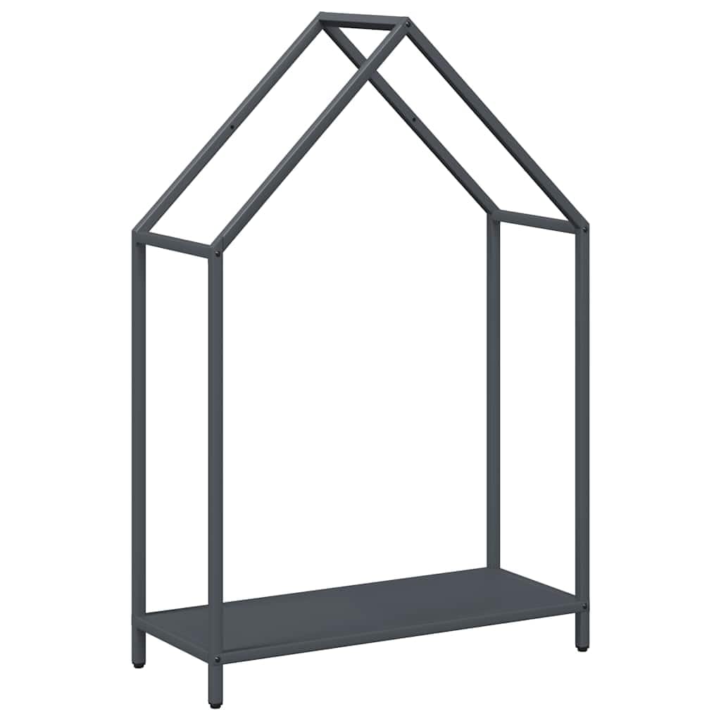 Gecheer Rastrelliera per Legna da Ardere Antracite 60x25x90 cm,Portalegna,Porta Legna,Legnaia da Esterno,Scaffale Portalegna,Scaffale per Legna da ardere,Portalegna da Interno,P864309