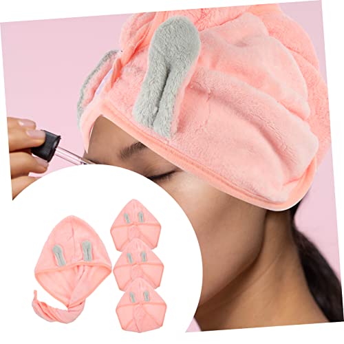 FRCOLOR 8 Peças Chapéu De Lã Coral Para Cabelo Seco Meias De Cabelo De Microfibra Envoltório Seco Tu