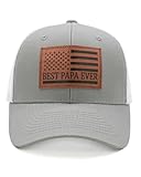 LUDUEIKSW American Flag PAPA Trucker Hat for Men, Best Papa Ever Grandpa Gifts from Grandkids for Fathers Day 4th of July, Grey