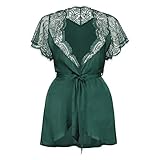Dieser Kimono verleiht Ihnen den ultimativen verführerischen Look! Der Kimono ist mit Spitze an den Schultern versehen und hat unten ein rundes Finish.