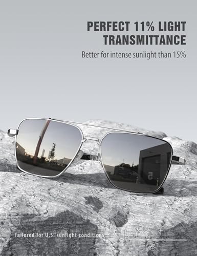 Image of LUENX Aviator Sunglasses for Women Men Polarized Lens Trendy Sun Glasses - UV 400 Protection 60MM with Accessories Driving