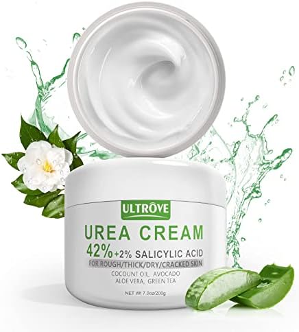 Urea Cream 42% with 2% Salicylic Acid, Callus and Dead Skin Remover, Deeply Moisturize, Repair Dry, Cracked, Rough Skin of Heel, Elbow and Knee, Effective Urea Foot Cream for Men and Women(7oz)