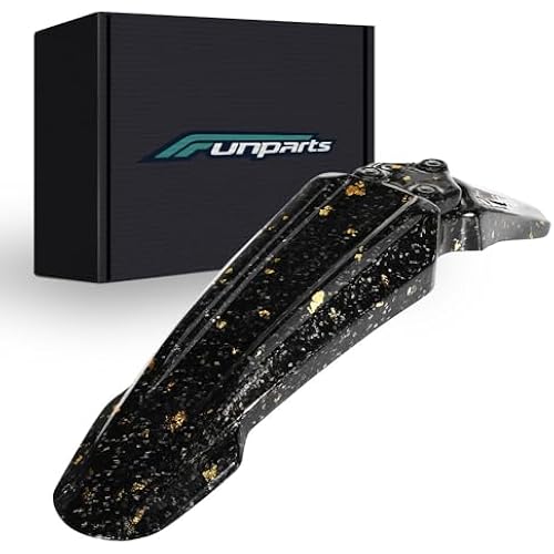 Funparts Sur Ron Front Fender,Carbon Fiber Motorcycle Fender Mud Guard for Surron Sur Ron LBX X260 X160 Electric Dirt Bike Gold