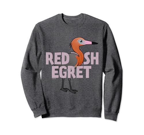 Cute Cartoon Jumbo Reddish Egret Bird Species Name Sweatshirt