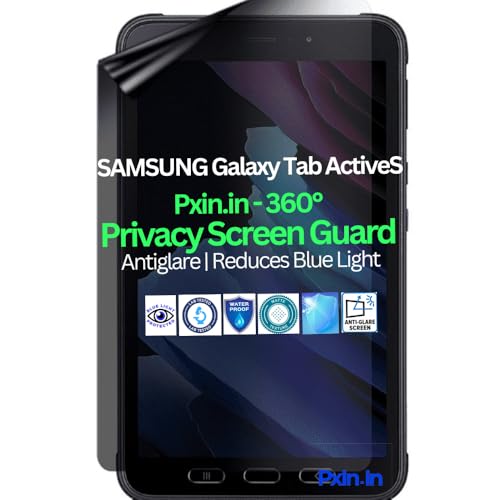 Image of Pxin Tablet Privacy Screen Guard compatible with SAMSUNG Galaxy Tab ActiveS | Anti Glare | Reduces blue light | 360 degree anti-spy | Eye Protection
