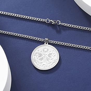 VASSAGO Collana di fenice nascente per donne Collana con ciondolo di uccello di fuoco in acciaio inox per uomini Regali di gioielli alla moda (Catena di perle d'argento