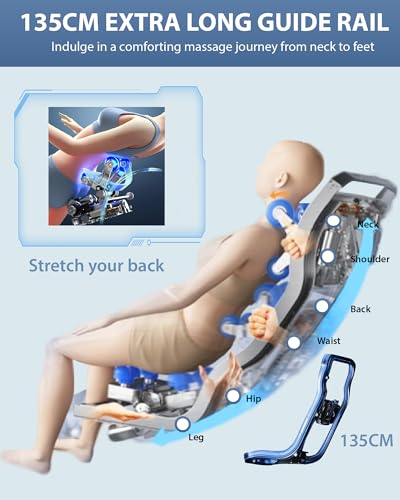 Image of 4D Massage Chair: Full Body Zero Gravity Massage Chair Full Body SL Track Chair Massage Black