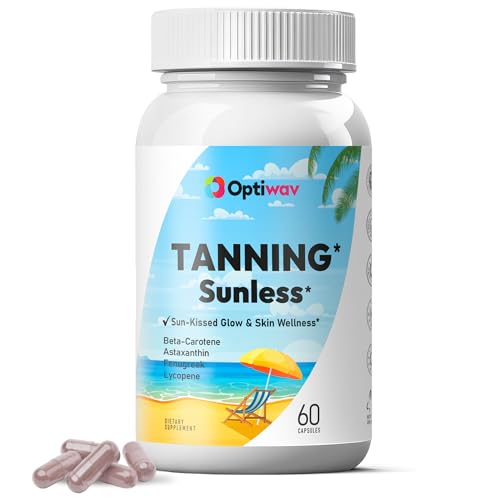 Optiwav Tanning Pills for Men Women - Self Tan Capsules that Work Fast Without Sun - Natural Oral...