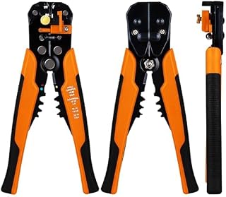 3 in 1 Wire Stripper, Automatic Wire Stripper with Spring Loaded Handles, Self-Adjustable Stripping Wire Cutter Pliers 10-22 AWG for Electricians, Circuit & Distribution Box Repair – Multicolor