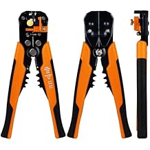 ATEK 3 in 1 Wire Stripper, Automatic Wire Stripper with Spring Loaded Handles, Self-Adjustable Stripping Wire Cutter Pliers 10-22 AWG for Electricians, Circuit & Distribution Box Repair   Multicolor