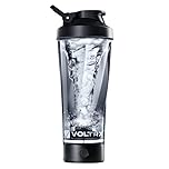 VOLTRX Premium Electric Protein Shaker Bottle, Made with Tritan - BPA Free - 600ml Vortex Portable Mixer Cup, USB C Rechargeable Shaker Cups for Protein Shakes (Black)
