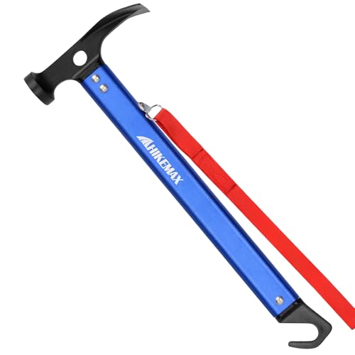 Hikemax Leichter Outdoor-Camping-Hammer aus Aluminium mit Zelthammer zum Entfernen von Zelten, 370 ml