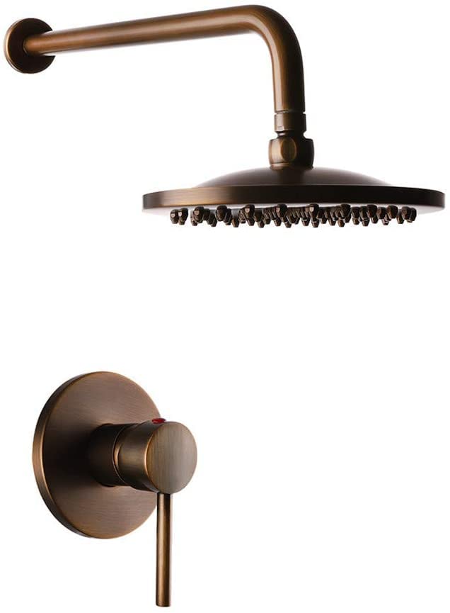 Robinet de douche ensemble mur de douche laiton colonne rétro vintage LWX