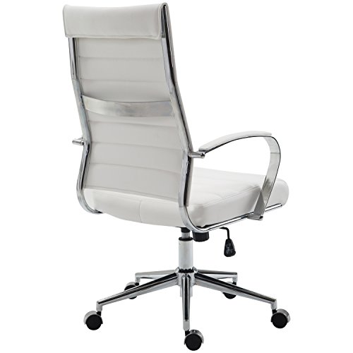 Edgemod Poly And Bark Tremaine High Back Management Chair (White) #TOP3