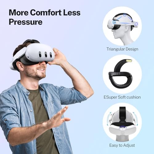 YOGES 10000mAh Battery Head Strap Compatible with Meta Quest 3S & Quest 3, Detachable Magnetic Battery, Rechargeable Headstrap to Extend Playtime for VR Headset Compatible with Meta Quest 3S - 4
