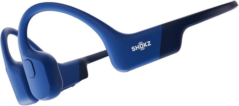 OpenRun (AfterShokz Aeropex) - Open-Ear Bluetooth Bone Conduction Sport Headphones - Sweat Resistant Wireless Earphones for Workouts and Running - Built-in Mic, with Headband | Bundle with Sweat Headband；Open ear comfort; Lightweight & Secure fit; IP67 water resistance; 8H battery; Running/Cycling
