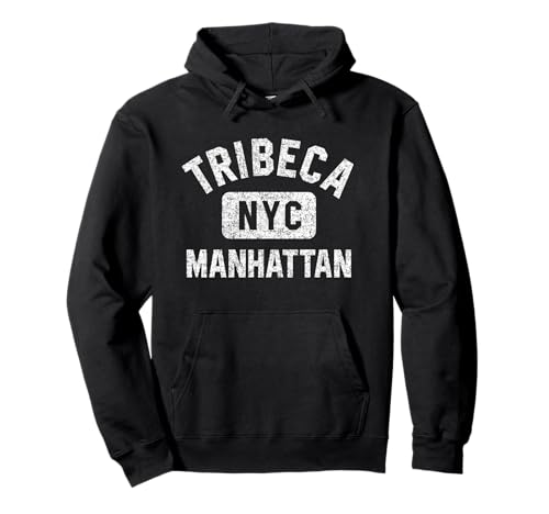 Tribeca NYC Manhattan Gym Distressed White Hoodie