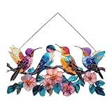 Fensterdeko Für Innenbereiche Mit Sonnenfänger-Design | 2D Acryl Farbiger Anhänger Deko - Vogel-Dekoration In 30 cm Größe,Für Zuhause Wand Tür Garten Party Wohnzimmer Schlafzimmer Deko