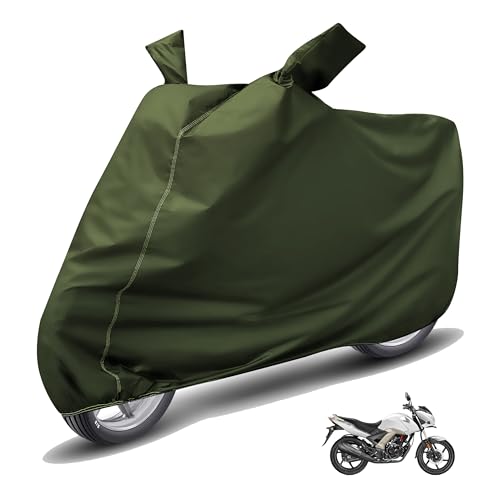 Image of Auto Hub Waterproof Bike Cover Compatible with CB Unicorn Dustproof, UV Protection Two Wheeler Bike CB Unicorn Cover - Green