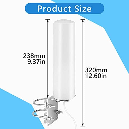 4G LTE Antenna Network Outdoor: Dual SMA Male 3G/4G LTE Omni-Directional SMA Antenna for Router Mobile Hotspot Wireless Home