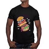 Burger Anatomy Gift Food Spread Out Burger with Ingredients for Food Lovers Men Women Black Multicolor T