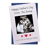 WaaHome Funny First Fathers Day Card for First Time Dad from Baby, Fathers Day Card with Photo Inser