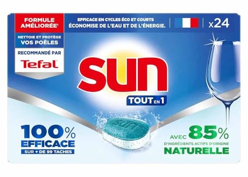 Capsules Lave vaisselle Tout En 1 Regular Ecolabel Sun La Boite De 24 Capsules