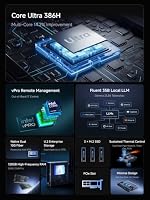 MINIS FORUM MS-03 Mini PC Workstation Barebone, Intel Core Ultra 9 386H 16C/16T, Dual 10G SFP+, 10G/2,5G LAN, PCIe x16, 3X M.2 SSD, USB4, HDMI 2.1, WiFi 7, ohne RAM und SSD – Ansicht 2