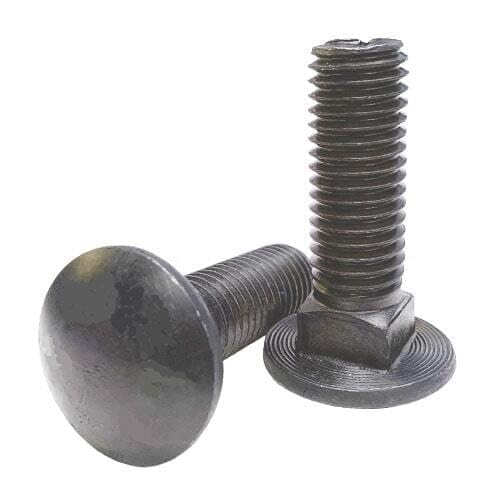 #8-32 X 1/2" Carriage Bolts/Fully Threaded/Steel/Black Oxide (Quantity: 5000)
