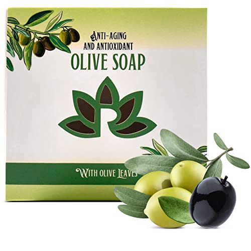 Relaxcation Natural Olive Oil Soap Bar With Organic Pure Greek Olive Oil And Olive Leaves - Anti-Aging And Antioxidant Moisturizing Cold Processed Soap - Handmade In Usa #TOP7
