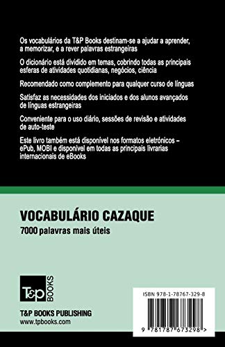 Vocabulário Português Brasileiro-Cazaque - 7000 palavras: 43