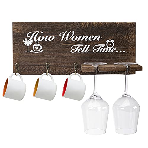 Ideales Wandbehang aus Holz für Kaffeetasse und Weingläser, für Damen Cover
