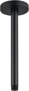 RANDOM Shower Arm with Flange,8 Inches Ceiling Mount Shower Head Extension Arm Straight Arm Ceiling-Mounted For Fixed Shower Head,Matte Black.RD91038-8MB