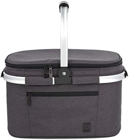 22L Cooler Bag Insulated Picnic Basket Isothermal Lunch Bag Shopping Baskets Cooler Box for Pinic Camping Hiking Beach Day Trip