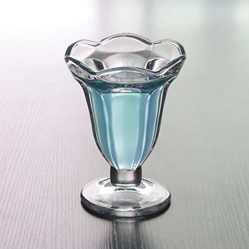 Image of MARTVIA 300ML Ice Cream Glasses Cups Dishes for Desserts, Milkshake,Fruit and Pudding Glass Serving Bowls, Perfect for Home, Restaurants and Parties Dishwasher Safe (Crystal Cups, Set of 4)