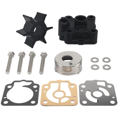 Image of QuickMarine 853792A3 Water Pump Impeller Repair Kit Compatible with Mercury Marine & Nissan Tohatsu 40 50 HP Outboard Motors Replacement 853792A10 46-8M0046094 3T5-87322-1 3T5-87322-3