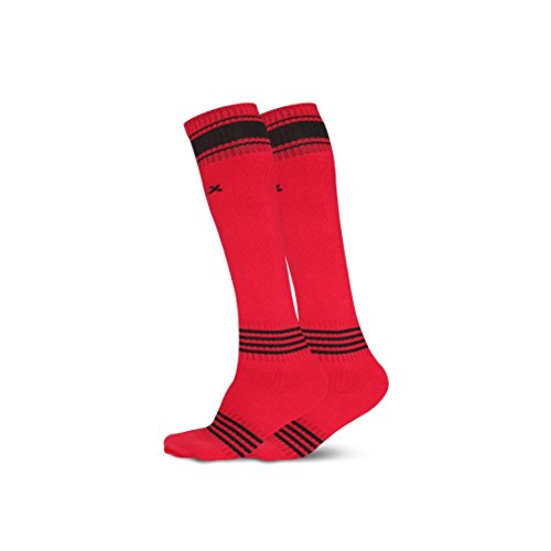 Image of Vector X Acura-BLK-GRN-7 Synthetic Football Shoes7 UK (Black-Green) + FIZERSOCKS-2PAIR-RED