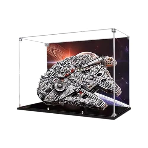 Vitrina acrílica para Lego Star Wars Millennium Falcon 75192 - Escaparate, protege y decora modelo con almacenamiento a prueba de polvo (estilo D (88 x 39 x 58))