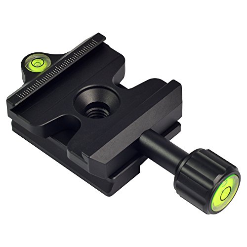 MENGS® Convertidor DC, NP-50 A 50 mm Abrazadera para 3/8 Tornillo de Trípode Compatible Manfrotto 200PL Abrazadera y Arca-Swiss 38 mm Zapata rápida