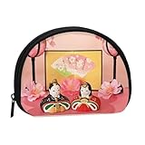 ひな祭り ひな人形 財布 小銭入れ カーブファスナー コンパクト 大容量 アニメ 半円型 盗難防止 使いやすい 薄型 人気 長財布 多機能 ギフト 母の日ギフト 男女兼用