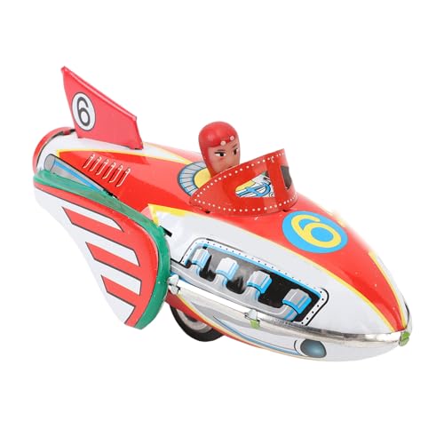 Brinquedo de Lata de Foguete Vintage, Brinquedo de Lata de Foguete de Ferro Nostalgia Artesanal Aviã