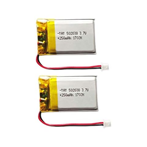 BrightTea 3.7V 250mAh Battery Lithium Ion Polymer Battery Rechargeable Battery Li-ion Li-Po Cover