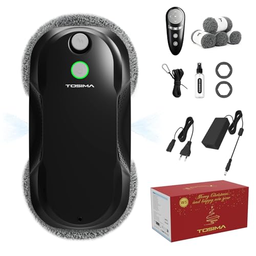 Tosima fensterputzroboter mit bidirektionalem ultraschall-zerstäubungs-wasserstrahl und 85ml-wasserâ€¦ – Miniatur