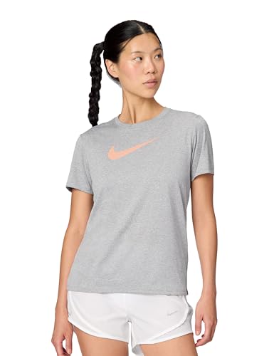 Nike Women's Dri-Fit Legend T-Shirt, Tumbled Grey/Flat Silver/Heather/Rose Gold, Small