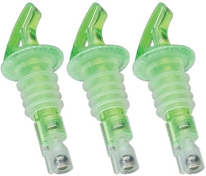 Precision Pour Measured Pourers 1-1/2 Oz "GREEN" Measured Pour. #1 Selling Brand- 3 Per Pack, Made entirely in the USA