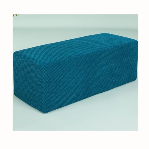 HHONGWYT Funda Puff Otomano Rectangular Elástica 90x40x40 Grande/Medio/Pequeño Terciopelo Sarga Funda Otomana Puff Almacenaje Rectangular Taburete Funda para Reposapiés,AA,80~90x40x40cm