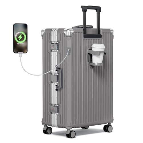 Krute Aluminum Frame 28" Zipperless Hard Shell Suitcase