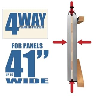 Fulton Panel Max Glue Press System, 43" Long with 4-Way Clamping Action, Clamp Ideal for Glue Up of Small & Large 41" Flat Wood Panels