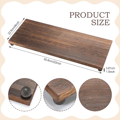 Amyhill Wood Pedestal Stand Riser Decor,Classic,Dark Brown,22 X 9 Inch by Amyhill - Used condition - Image 2
