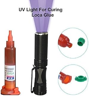 MMOBIEL UV Flashlight Torch with UV LOCA 5ml Liquid Optical Clear Adhesive Glue